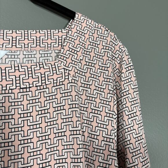 Liz Claiborne Women's Pink Retro Glam Square Neck Blouse - Size XL - Corpcore - Picture 2 of 6